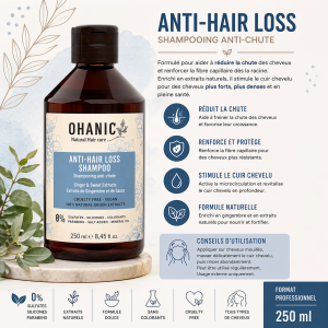 SHAMPOING ANTI PERTES DE CHEVEUX 250ML OHANIC